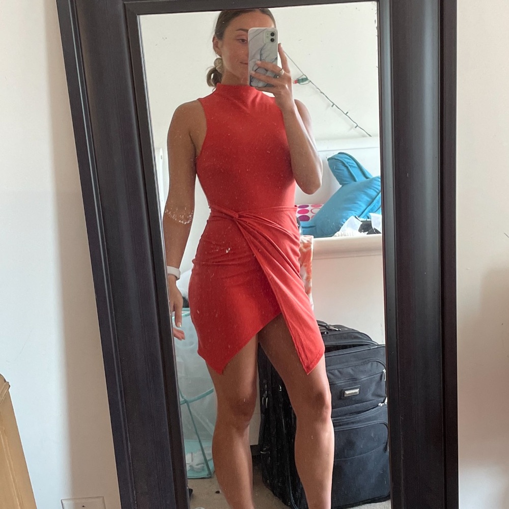 Burnt Orange Sleeveless Dress